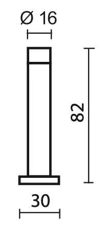 HDD Pro muurdeurstop zwart Ø16x82 mm detail