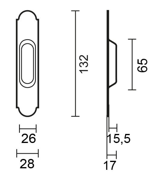 HDD Pro schuifdeurkom ijzer, detail