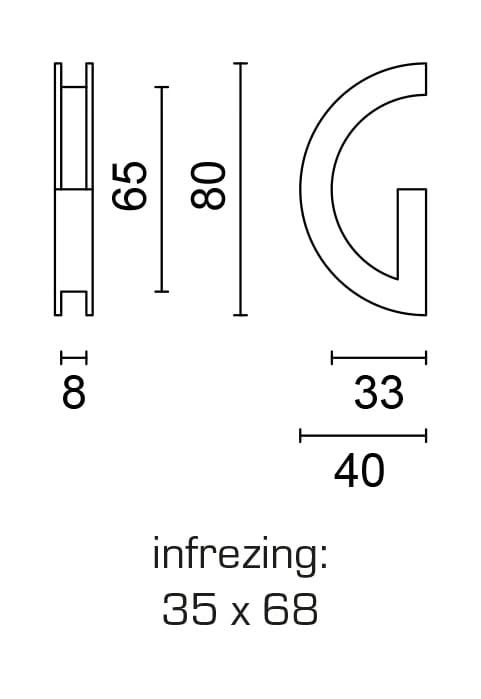 HDD Pro schuifdeurkom halve maan inox plus detail