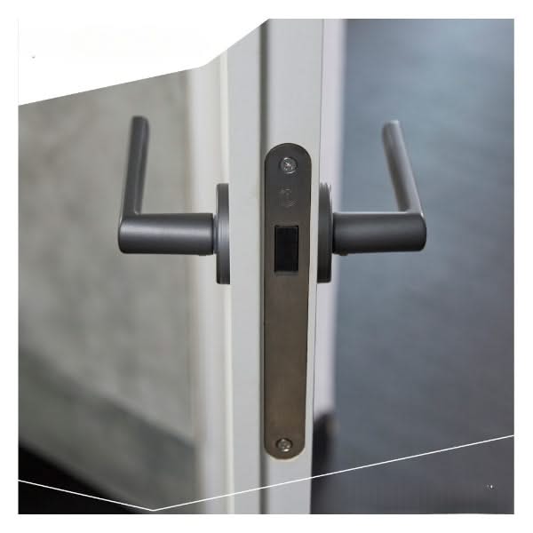Intersteel woningbouw magneet loopslot afgeronde voorplaat RVS – zijaanzicht