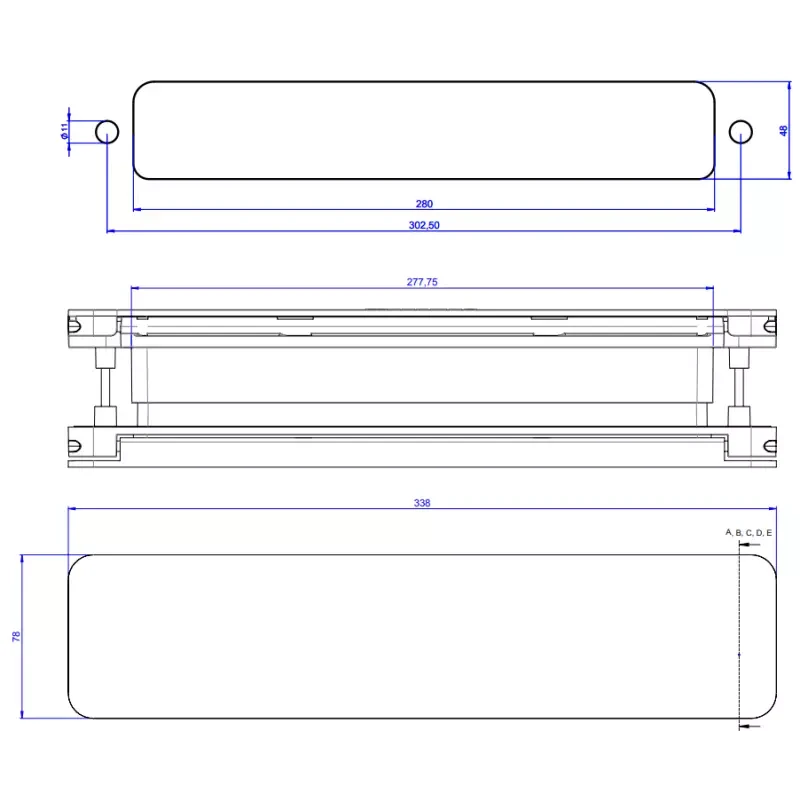Homebox brievenbus aluinox / wit RAL 9010 – binnenzijde