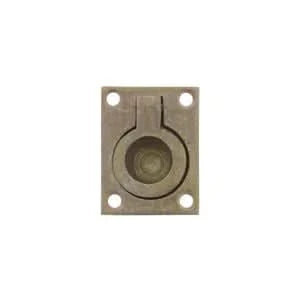 Intersteel luikring 50x39mm messing getrommeld – vooraanzicht