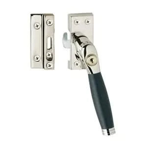 Intersteel raamsluiting Ton 222 afsluitbaar SKG1 nikkel/ebbenhout vooraanzicht