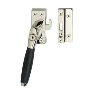 Intersteel raamsluiting Ton 400 afsluitbaar SKG1 nikkel/ebbenhout zijaanzicht