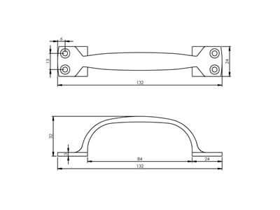 Intersteel meubelgreep 130 mm nikkel – detailweergave
