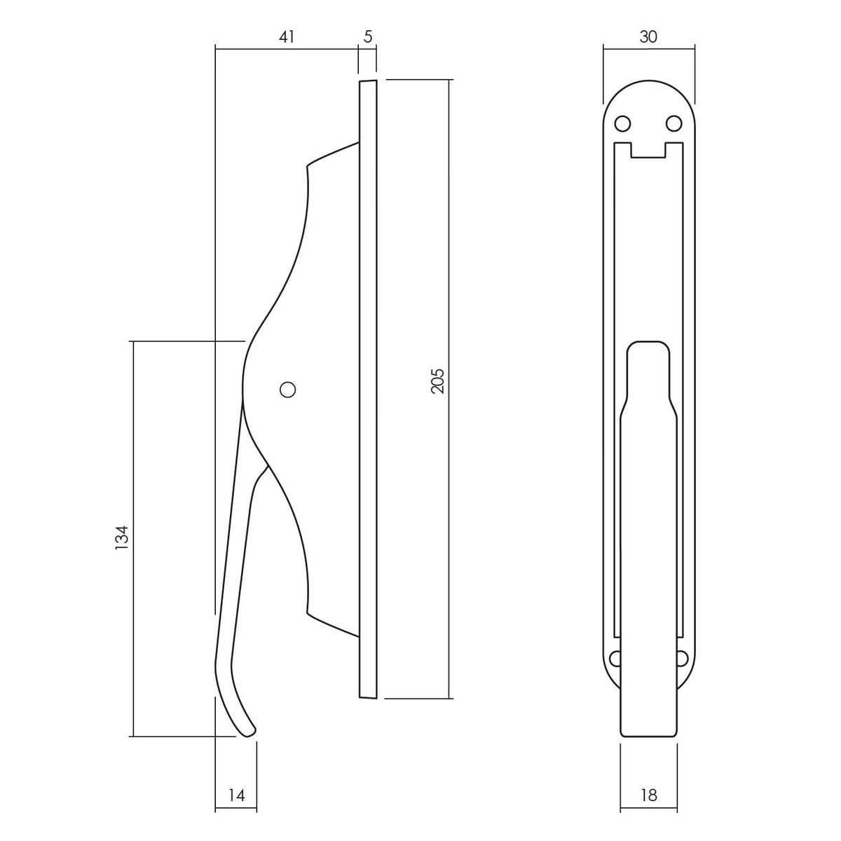 Intersteel pomp-espagnolet nikkel mat – detail