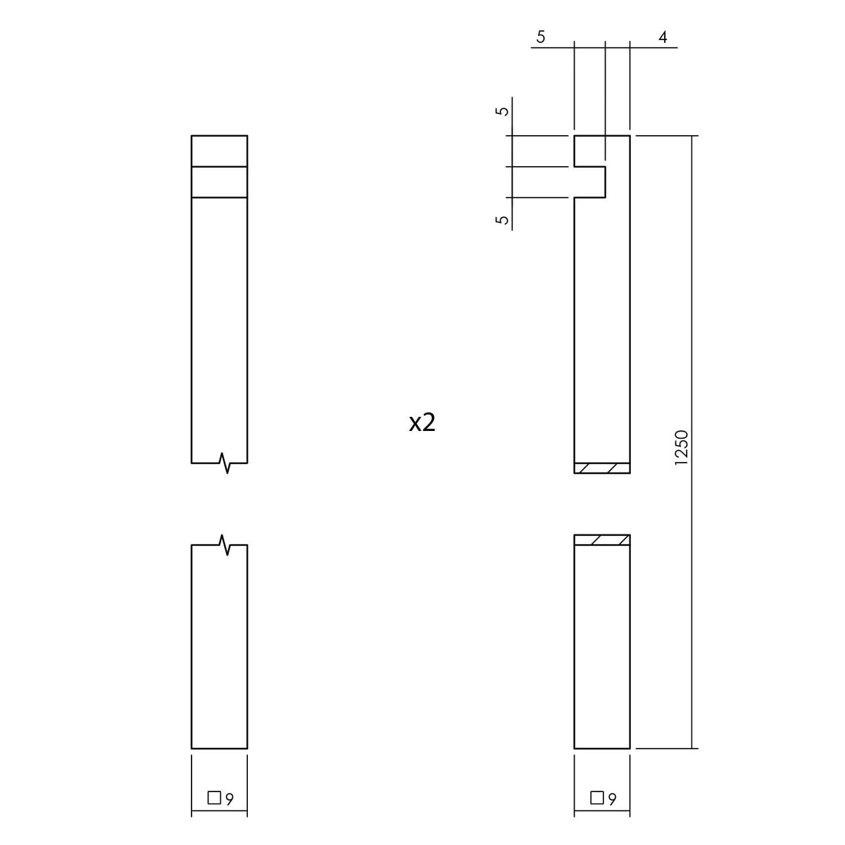 Intersteel pomp-espagnolet nikkel mat – gemonteerd op deur