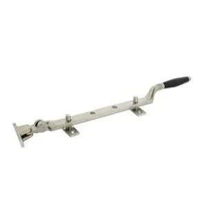 Intersteel raamuitzetter Ton met stelpennen nikkel mat/ebbenhout vooraanzicht