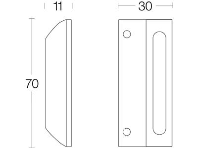 Intersteel sluitplaat raamsluiting nikkel mat detail