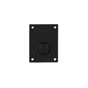 Intersteel luikring 41x31mm mat zwart – vooraanzicht