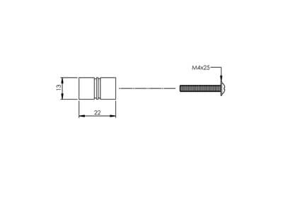 Intersteel Meubelknop 13mm RVS Geborsteld – detail