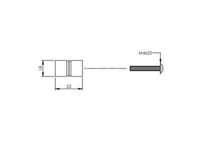 Intersteel Meubelknop 18mm RVS Geborsteld – detail