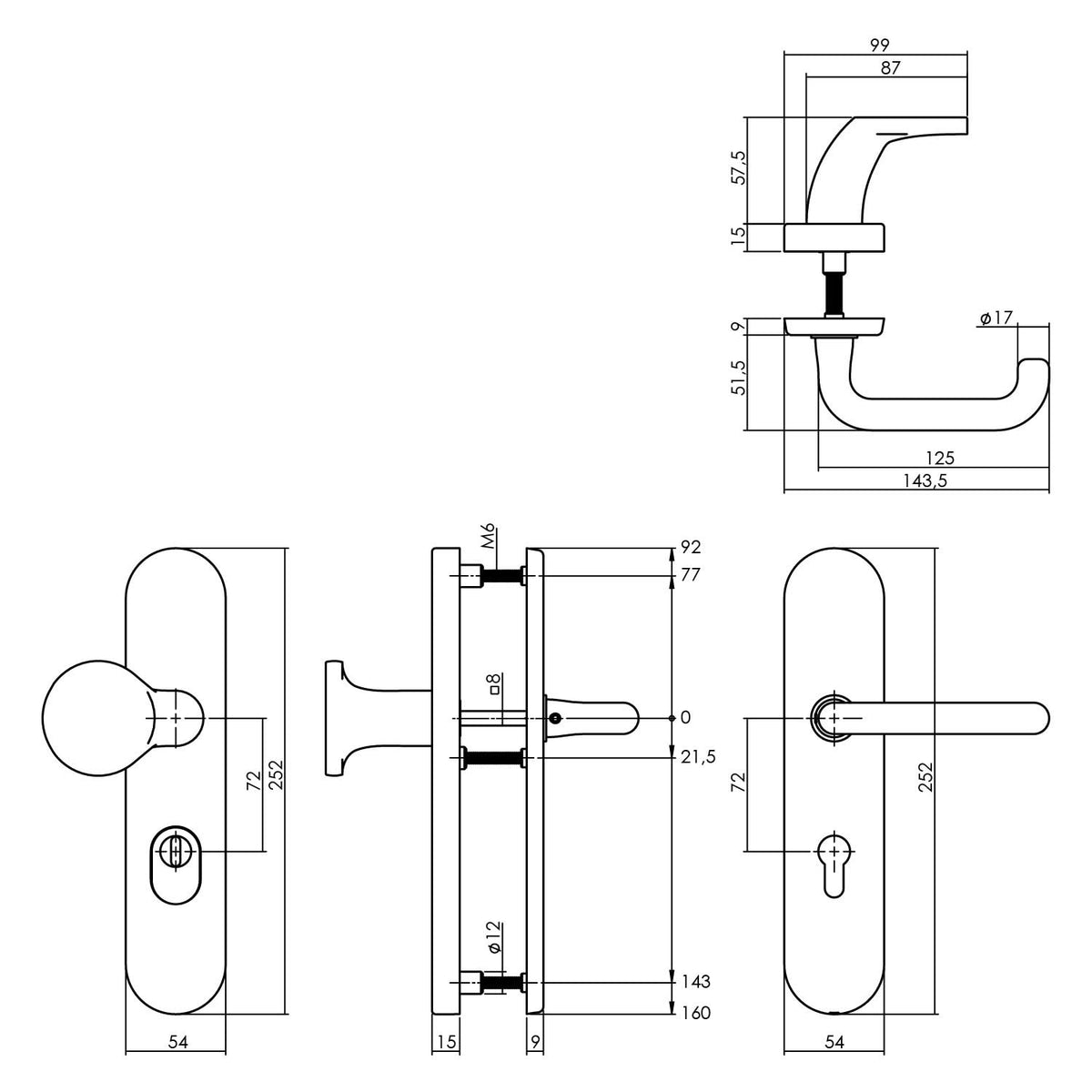 Intersteel veiligheidsbeslag ovaal messing gelakt detail