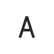 Intersteel huisletter A 100 mm rvs mat zwart – vooraanzicht