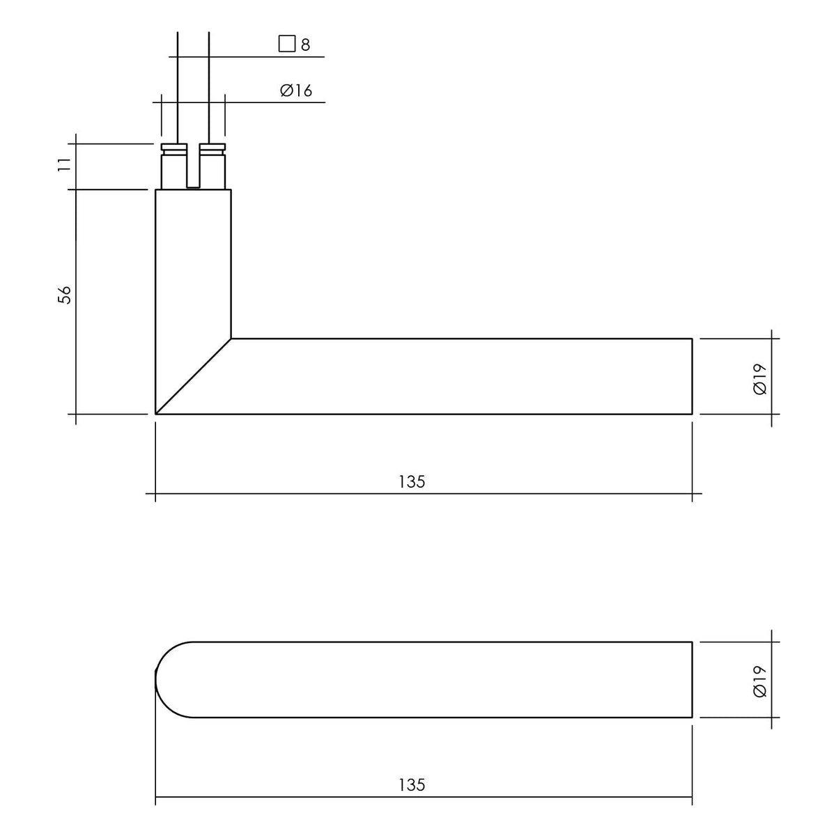 Intersteel voordeurset Jura RVS zwart deurkruk detail