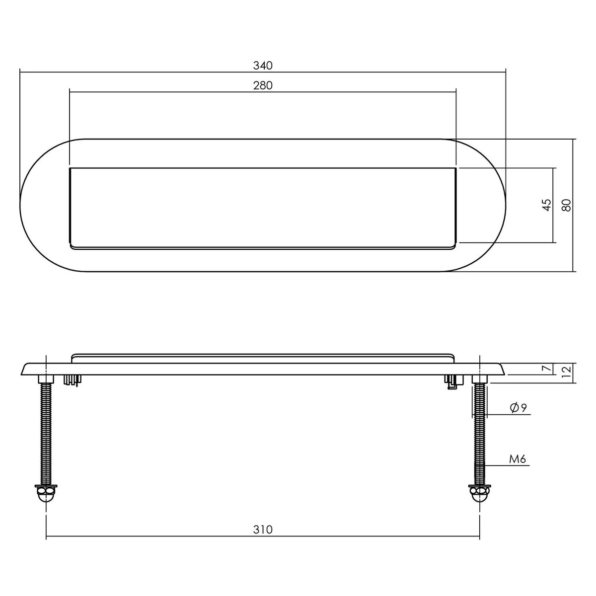 Intersteel voordeurbeslag set Jura rond RVS zwart onderdelen