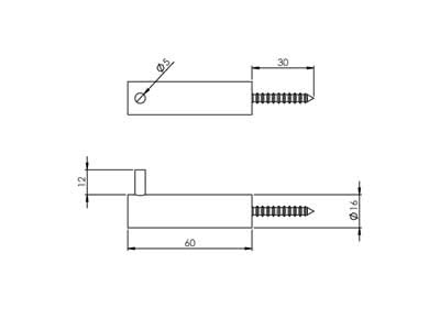 Intersteel handdoekhaakje enkel rvs geborsteld detail