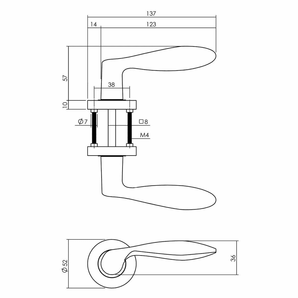 Intersteel deurkruk George antracietgrijs – detail