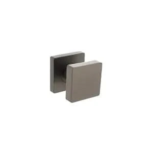 Intersteel knop op vierkant rozet 55x55x10mm antraciet grijs - vooraanzicht
