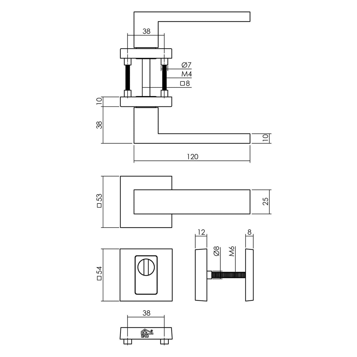 Intersteel Amsterdam SKG3 set zwart – maattekening