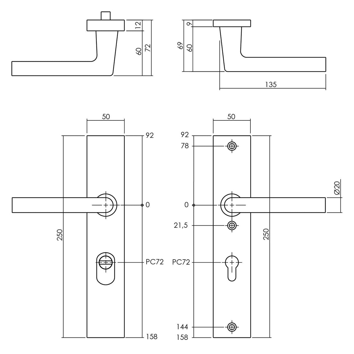 Intersteel veiligheidsbeslag SKG3 met kerntrekbeveiliging - detail