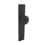 Intersteel knop op blind rechthoekig schild mat zwart vooraanzicht