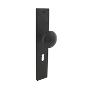 Intersteel knop op schild met sleutelgat SL56 mat zwart vooraanzicht