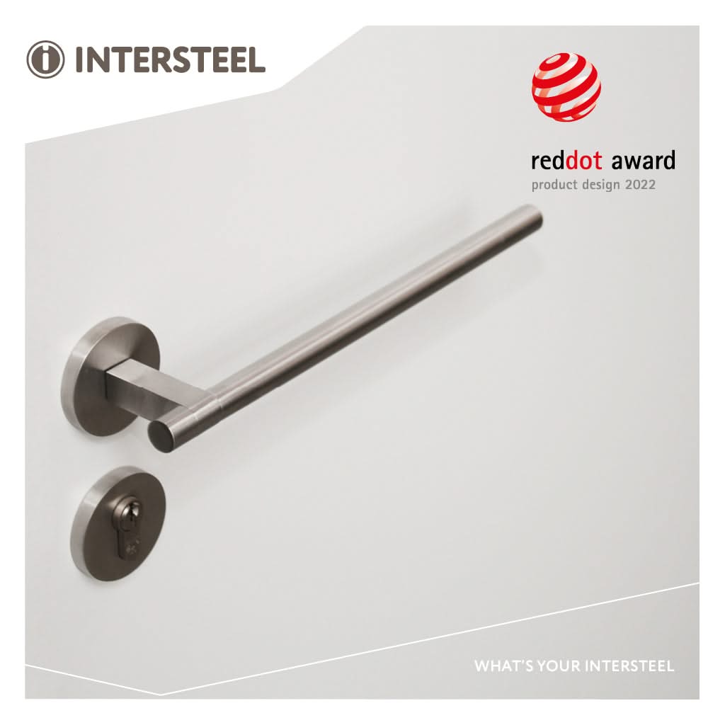 Intersteel deurkruk Shiraat op rozet RVS detail 4