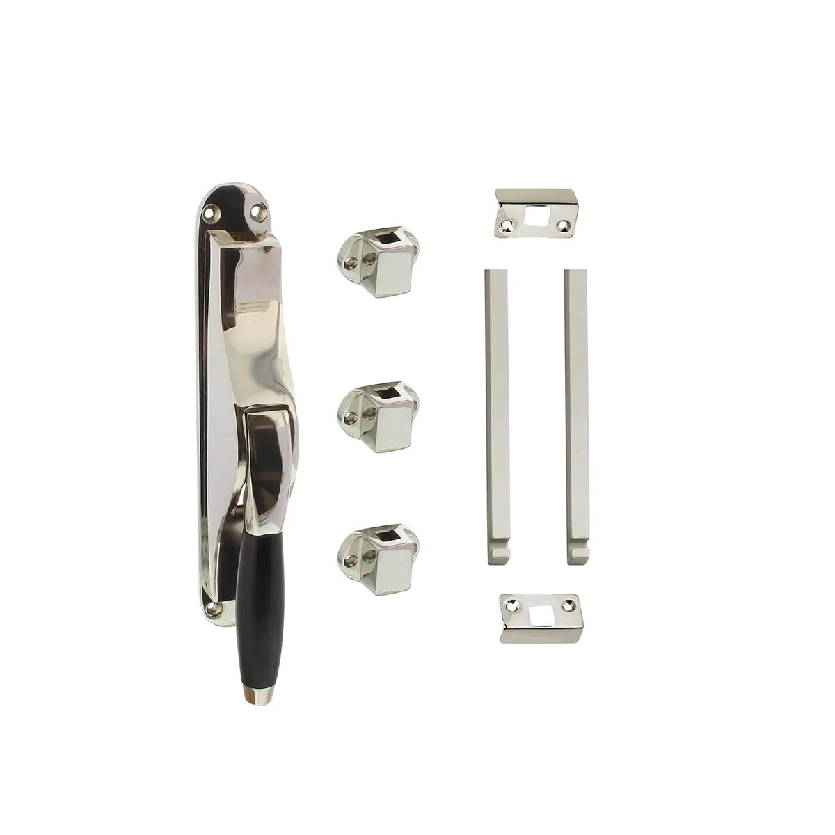 Intersteel set pomp-espagnolet Ton Basic nikkel ebbenhout vooraanzicht