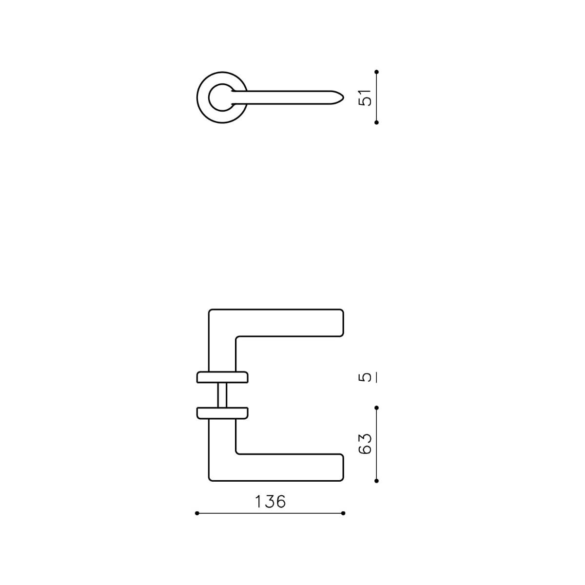 Olivari deurkruk Tecno chroom detail