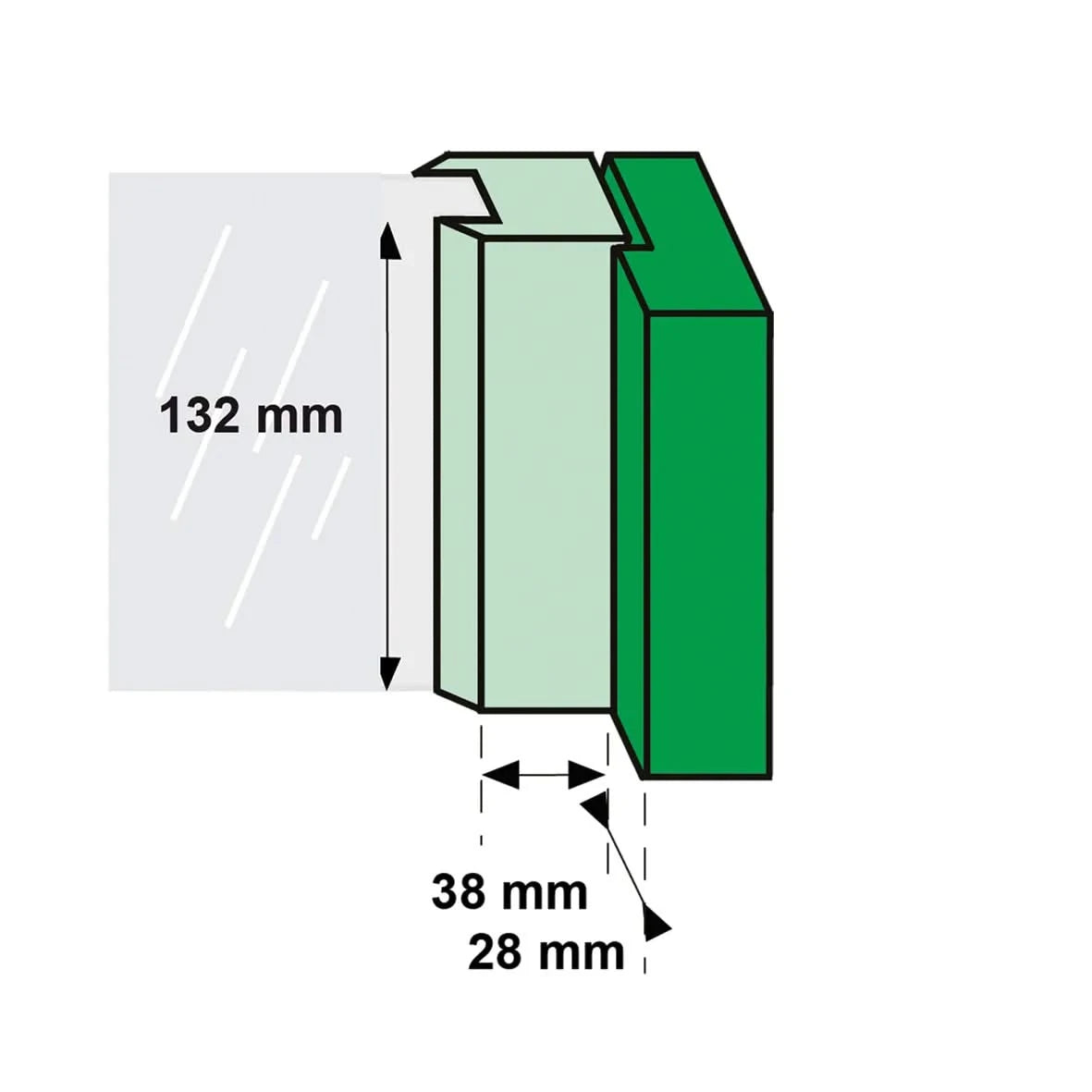 Axa inbouwsluitkom ISR – benodigde montageruimte
