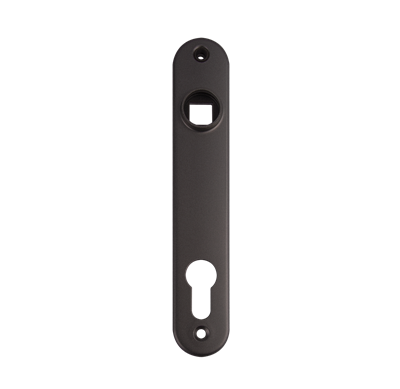 Locinox 3020 HYB afdekplaat aluminium zwart (RAL 9005) – vooraanzicht