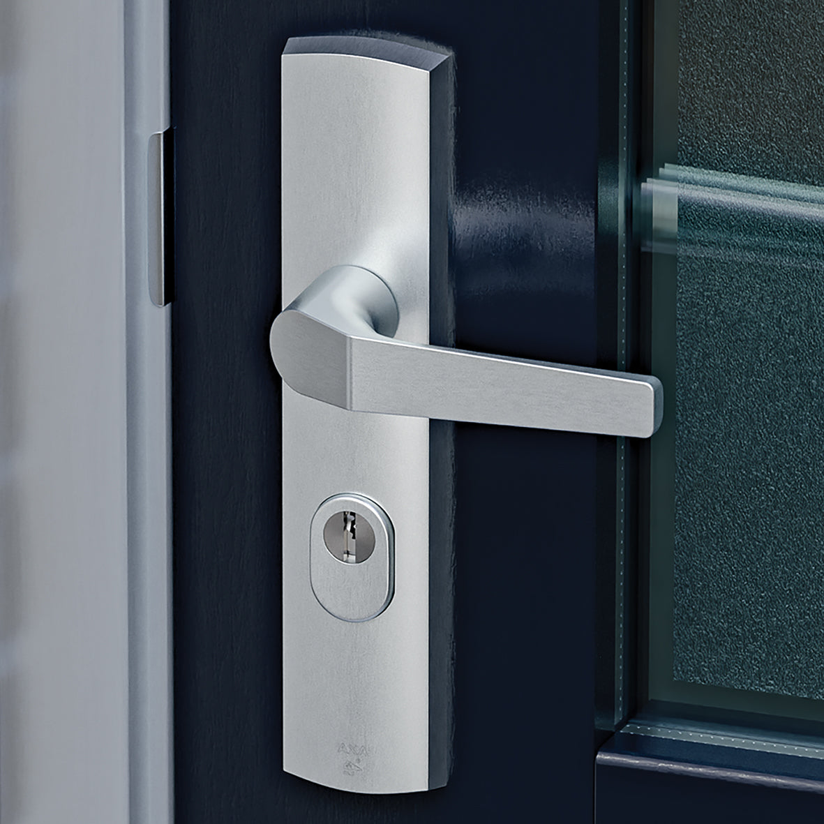 AXA | Veiligheidsbeslag Premium kruk Arrow PC72 anti-kerntrek | Aluminium naturel