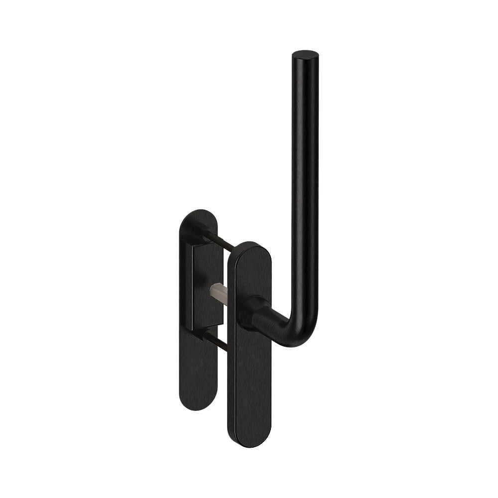 Hardbrass hefschuifdeurgreep Oslo enkel Blind in puur zwart – vooraanzicht