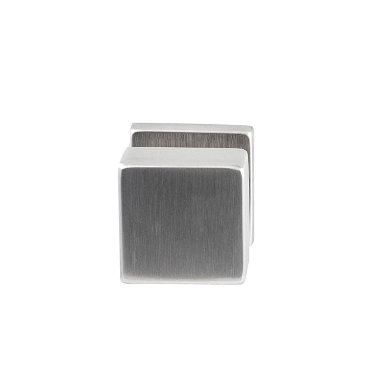 Hardbrass voordeurknop Quadro 60 PVD Inox vooraanzicht
