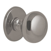 Hardbrass voordeurknop Iris 56 mm PVD Glans Nikkel vooraanzicht