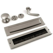 Hardbrass voordeurset rond PVD inox vooraanzicht