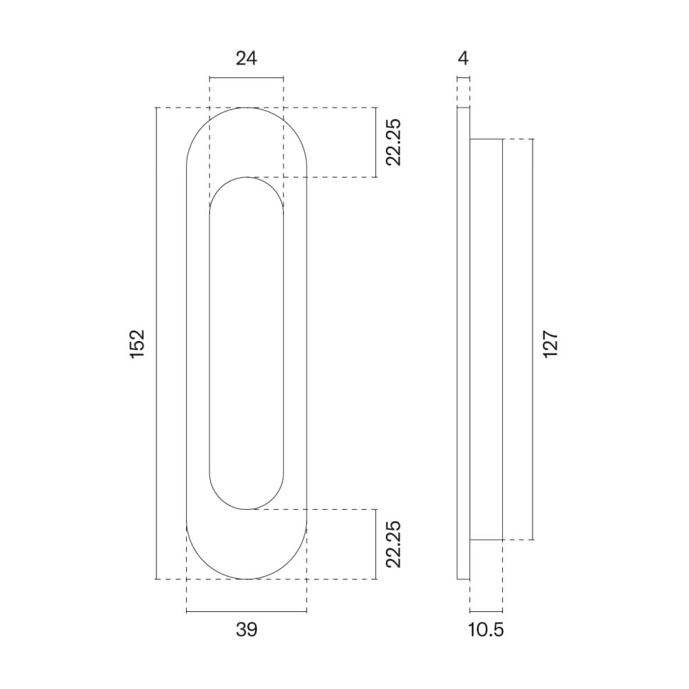 APRILE schuifdeurkom 7040 technische maattekening met afmetingen