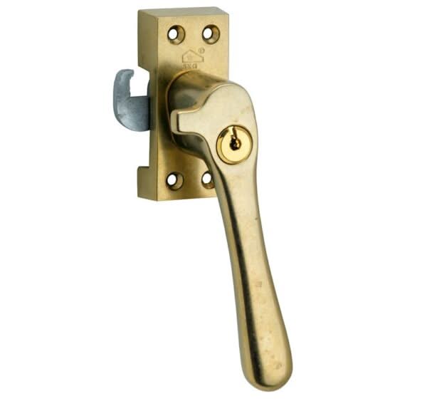 Artitec Mi Satori Linea raamsluiting rechts messing antiek vooraanzicht