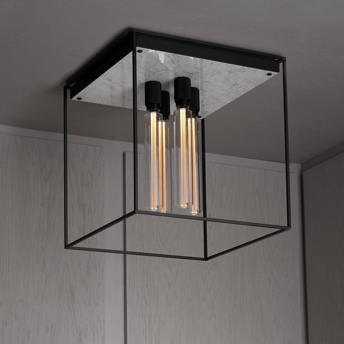 Buster + Punch Caged Ceiling Cross plafondlamp White Marble – detail