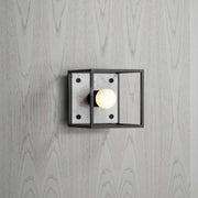 Buster + Punch Caged Wall wandlamp white marble vooraanzicht