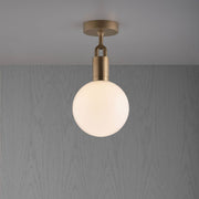 Buster + Punch Forked Ceiling Globe Opal plafondlamp goud vooraanzicht