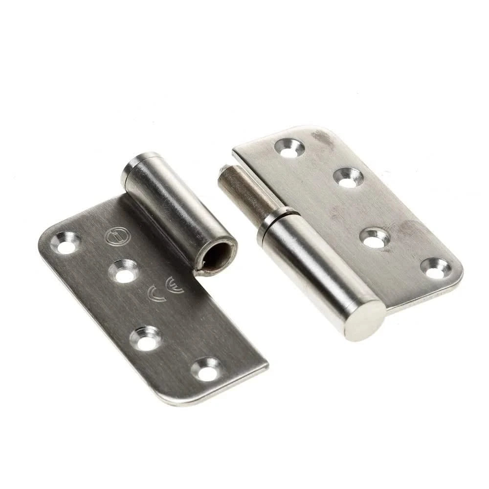 Intersteel kogelstift paumelle DIN links 89x89 mm RVS geborsteld - gemonteerd