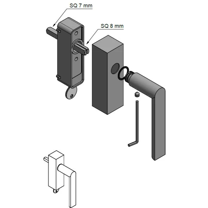 Formani PBA100-DKLOCK draaikiepgarnituur RVS sfeerbeeld