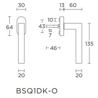 Formani BSQ1-DK-O draaikiepgarnituur mat roestvast staal (detail)