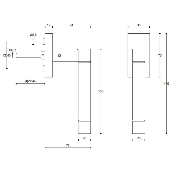 Formani JB100 draaikiepgarnituur mat zwart detail