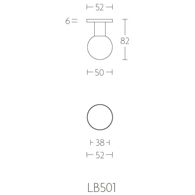 Formani voordeurknop LB501 op rozet mat zwart – detail