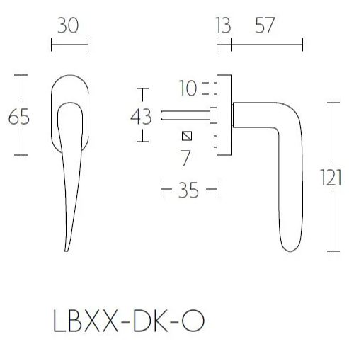 FORMANI LB20-DK-O draaikiepgarnituur mat zwart detail