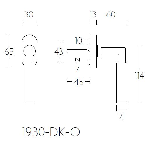 FORMANI 1930-DK-O draaikiepgarnituur glans nikkel – detailfoto