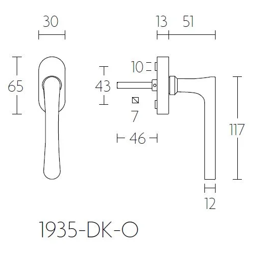 Formani 1935-DK-O draaikiepgarnituur glans nikkel productdetail